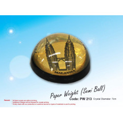 PW 213 Crystal Paper Weight (Semi Ball)